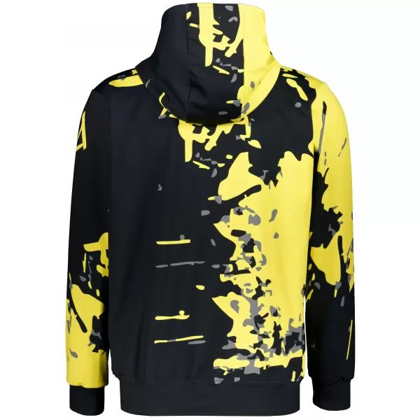  Pánska prémiová mikina na zips ALTISPORT VOJ/ALM057MI02 FLUO ŽLTÁ 