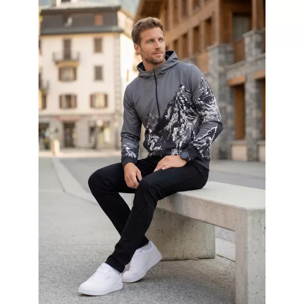  Pánska prémiová mikina na zips ALTISPORT VOJ/ALM059MI02 SIVÁ 