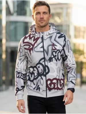 Pánska prémiová mikina na zips ALTISPORT VOJ/ALM054MI02 TMAVO ŠEDÁ