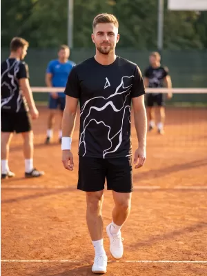 Prémiové pánske funkčné tričko ALTISPORT VOJ/ALM073TR01 ČIERNA