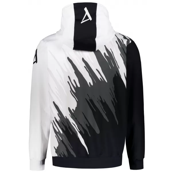  Pánska prémiová mikina na zips ALTISPORT VOJ/ALM006MI02 ČIERNOBIELY 