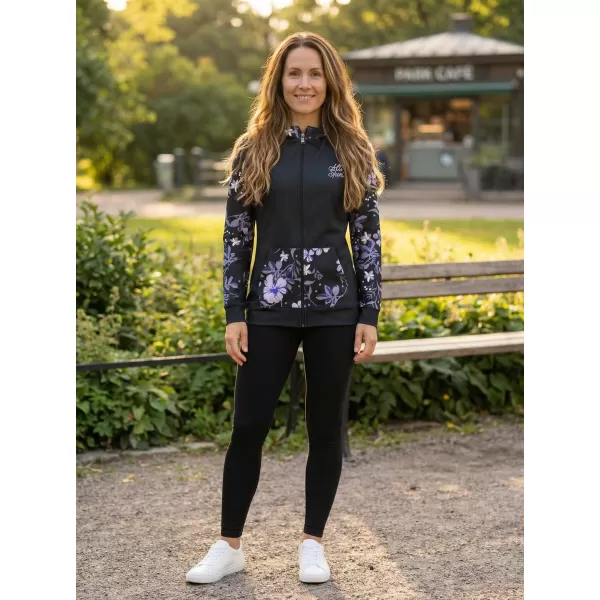  Dámska prémiová mikina na zips ALTISPORT VOJ/ALW063MI02 ČIERNA 