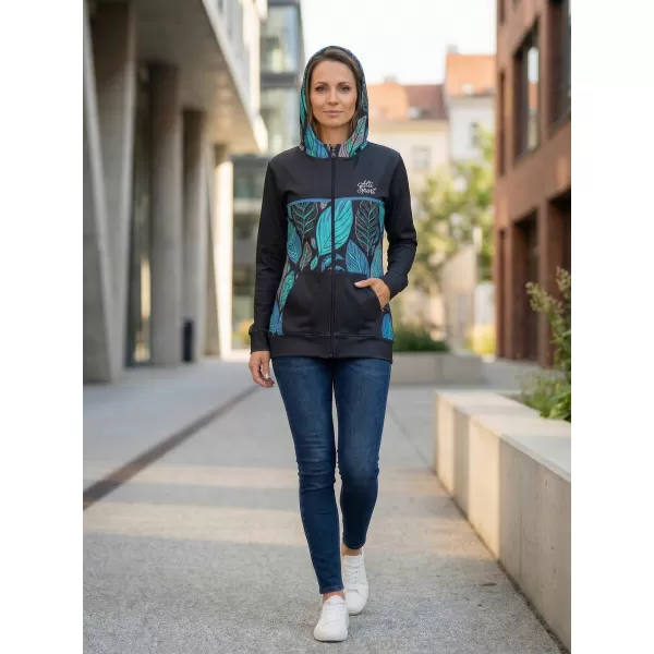  Dámska prémiová mikina na zips ALTISPORT VOJ/ALW061MI02 MODRÁ 