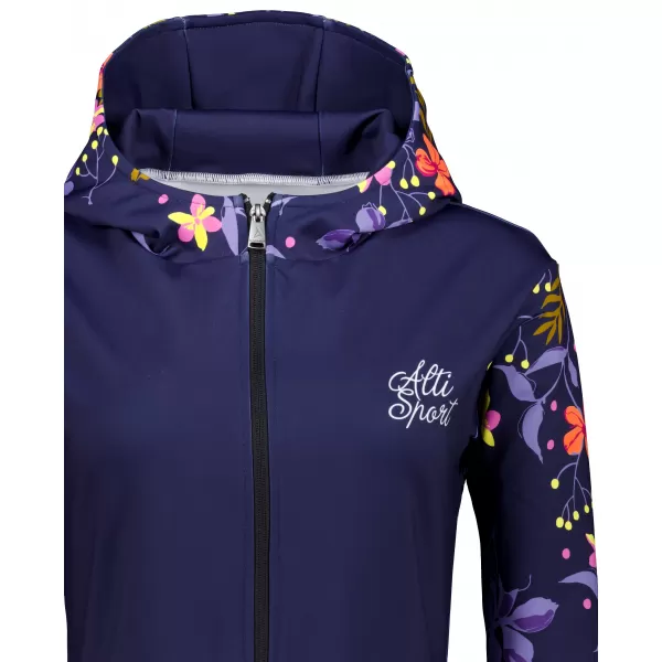  Dámska prémiová mikina na zips ALTISPORT VOJ/ALW063MI02 TMAVO FIALOVÁ 