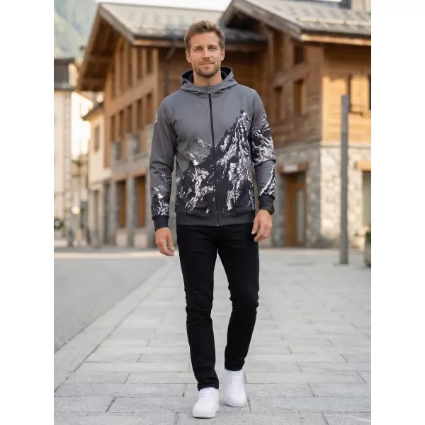  Pánska prémiová mikina na zips ALTISPORT VOJ/ALM059MI02 SIVÁ 