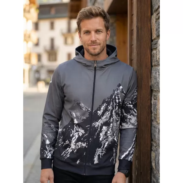 Pánska prémiová mikina na zips ALTISPORT VOJ/ALM059MI02 SIVÁ 