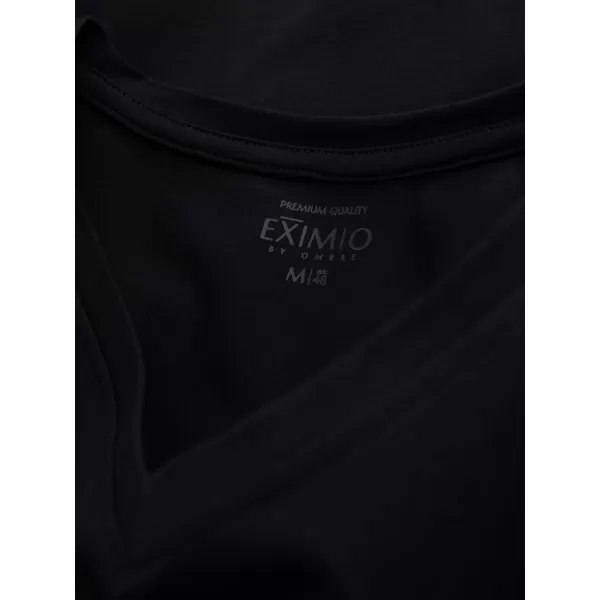  Pánske tričko OMBRE OM-LSCL-0105 ČIERNA 