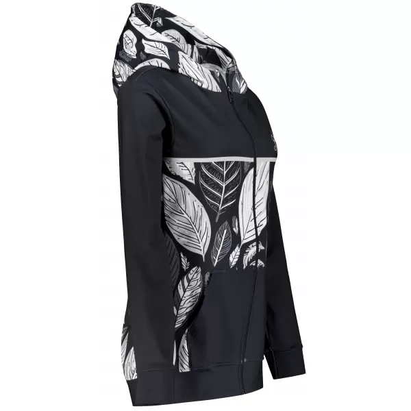  Dámska prémiová mikina na zips ALTISPORT VOJ/ALW061MI02 ČIERNOBIELY 