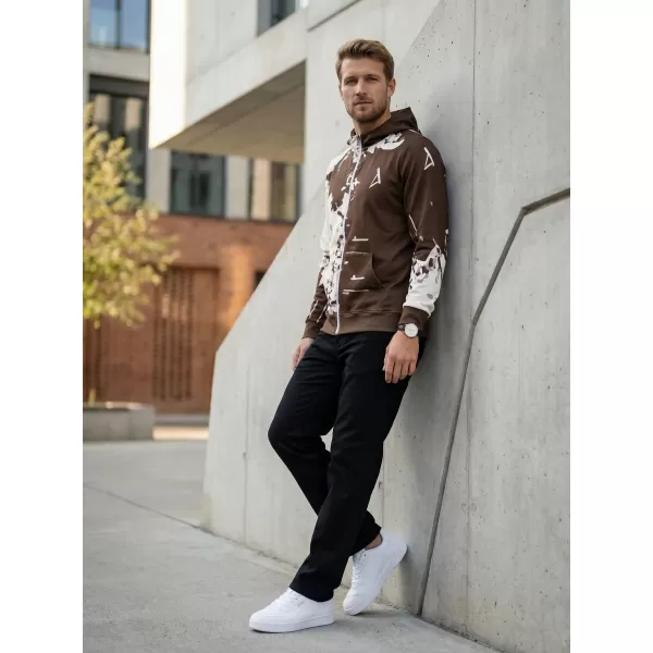  Pánska prémiová mikina na zips ALTISPORT VOJ/ALM057MI02 HNEDÁ 