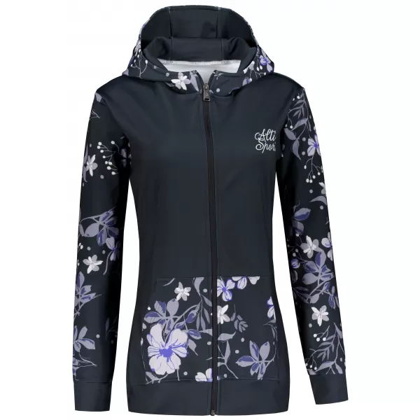  Dámska prémiová mikina na zips ALTISPORT VOJ/ALW063MI02 ČIERNA 