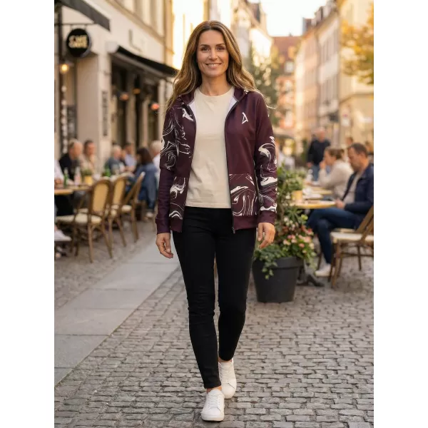  Dámska prémiová mikina na zips ALTISPORT VOJ/ALW064MI02 RUDA 