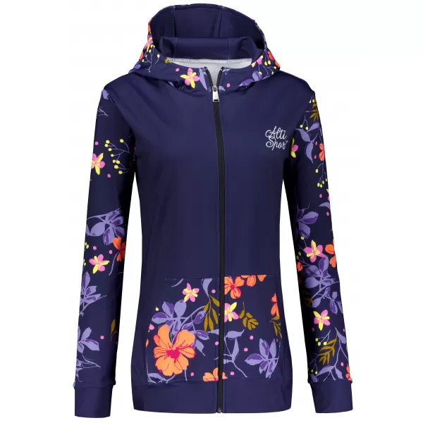  Dámska prémiová mikina na zips ALTISPORT VOJ/ALW063MI02 TMAVO FIALOVÁ 