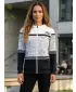Dámska prémiová mikina na zips ALTISPORT VOJ/ALW023MI02 ČIERNOBIELY