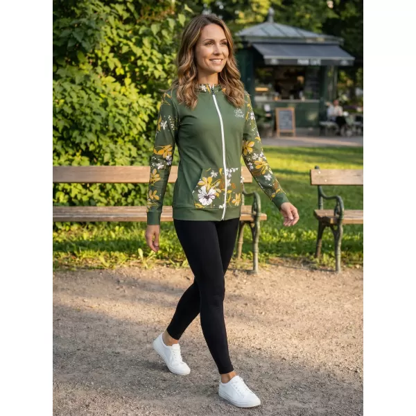  Dámska prémiová mikina na zips ALTISPORT VOJ/ALW063MI02 KAKI 