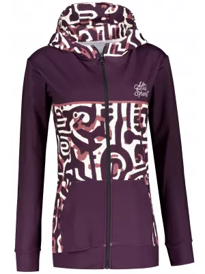 Dámska prémiová mikina na zips ALTISPORT VOJ/ALW060MI02 BORDOVÁ
