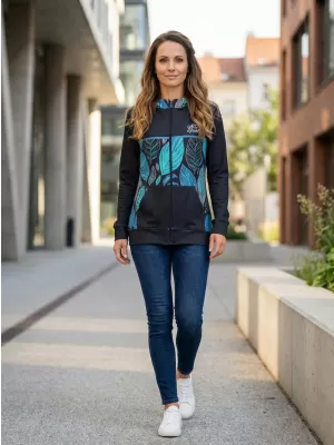 Dámska prémiová mikina na zips ALTISPORT VOJ/ALW061MI02 MODRÁ