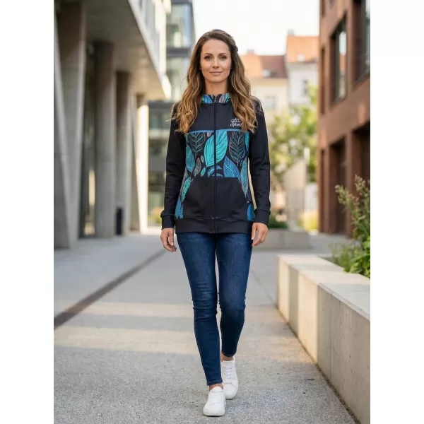  Dámska prémiová mikina na zips ALTISPORT VOJ/ALW061MI02 MODRÁ 