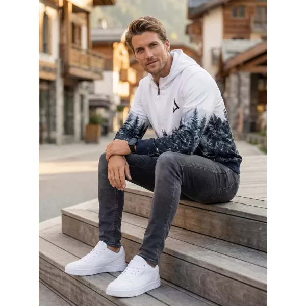  Pánska prémiová mikina na zips ALTISPORT VOJ/ALM058MI02 BIELA ŠEDÁ 