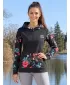 Dámska prémiová mikina na zips ALTISPORT VOJ/ALW063MI02 ČIERNA A ZELENÁ