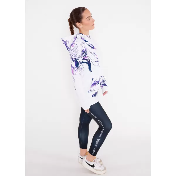  Dámska prémiová mikina na zips ALTISPORT VOJ/ALW064MI02 BIELA FIALOVÁ 