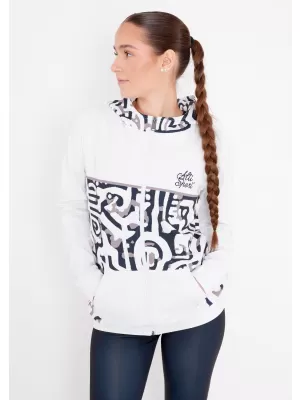 Dámska prémiová mikina na zips ALTISPORT VOJ/ALW060MI02 ČIERNOBIELY