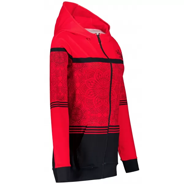  Dámska prémiová mikina na zips ALTISPORT VOJ/ALW023MI02 ČERVENÁ 