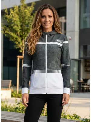 Dámska prémiová mikina na zips ALTISPORT VOJ/ALW023MI02 SIVÁ