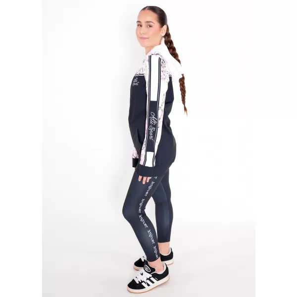  Dámska prémiová mikina na zips ALTISPORT VOJ/ALW008MI02 ČIERNA 