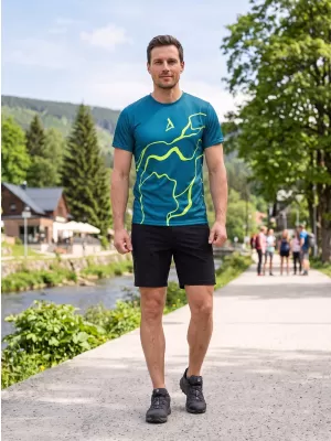 Prémiové pánske funkčné tričko ALTISPORT VOJ/ALM073TR01 NÁMORNÍCKA-FLUO ŽLTÁ