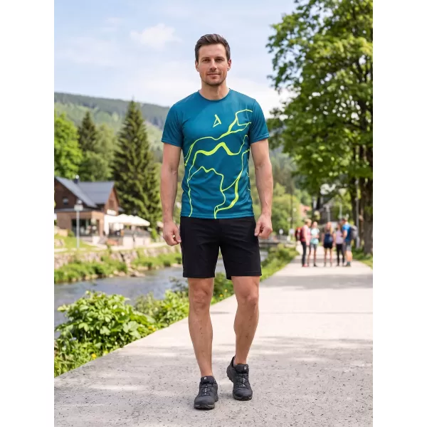  Prémiové pánske funkčné tričko ALTISPORT VOJ/ALM073TR01 NÁMORNÍCKA-FLUO ŽLTÁ 