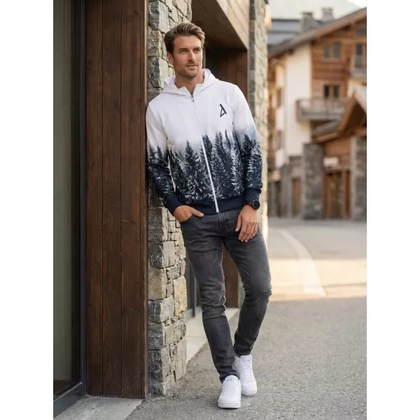  Pánska prémiová mikina na zips ALTISPORT VOJ/ALM058MI02 BIELA ŠEDÁ 