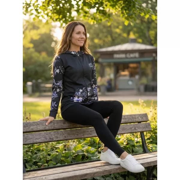  Dámska prémiová mikina na zips ALTISPORT VOJ/ALW063MI02 ČIERNA 
