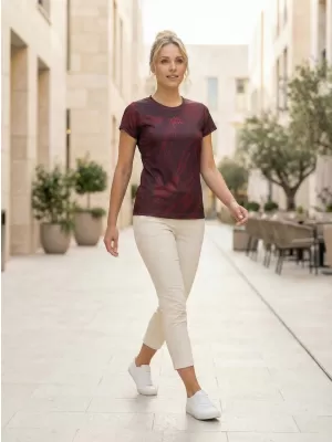 Dámske prémiové funkčné tričko ALTISPORT VOJ/ALW072TR01 VÍNOVO ČERVENÉ