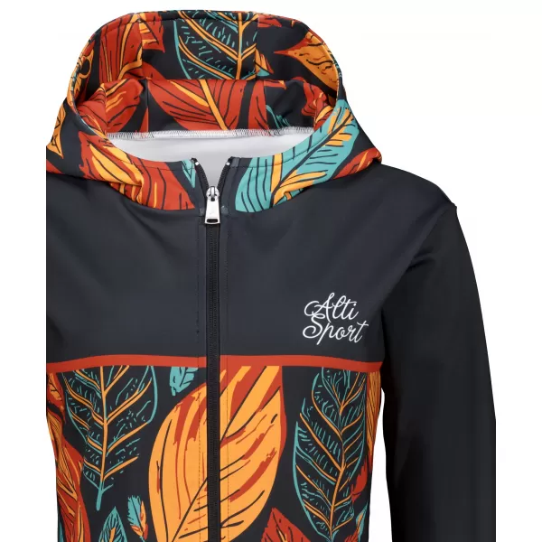  Dámska prémiová mikina na zips ALTISPORT VOJ/ALW061MI02 ORANŽOVÁ/MODRÁ 