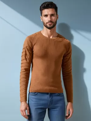 Pánsky sveter dstreet wx2289 ťav