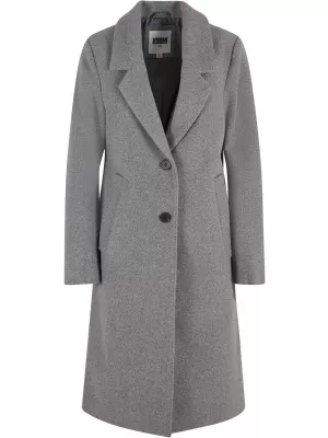 Dámsky kabát URBAN CLASSICS TB7075 TMAVOŠEDÁ MELANŽ
