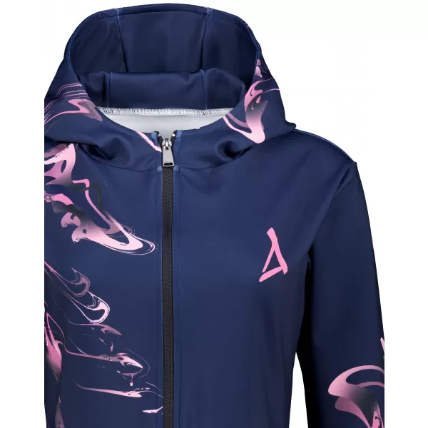  Dámska prémiová mikina na zips ALTISPORT VOJ/ALW064MI02 MODRÁ RUŽOVÁ 