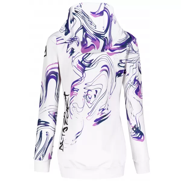  Dámska prémiová mikina na zips ALTISPORT VOJ/ALW064MI02 BIELA FIALOVÁ 