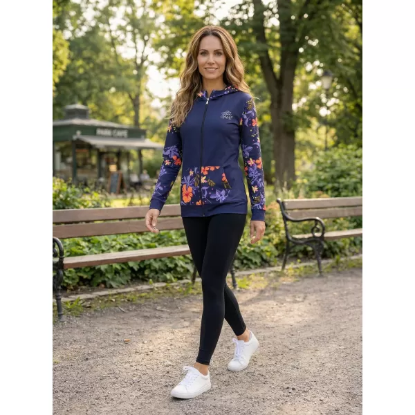  Dámska prémiová mikina na zips ALTISPORT VOJ/ALW063MI02 TMAVO FIALOVÁ 