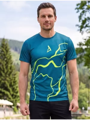 Prémiové pánske funkčné tričko ALTISPORT VOJ/ALM073TR01 NÁMORNÍCKA-FLUO ŽLTÁ