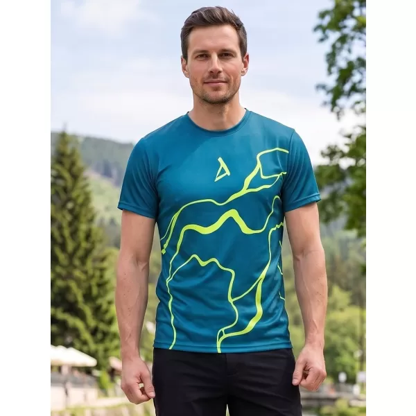  Prémiové pánske funkčné tričko ALTISPORT VOJ/ALM073TR01 NÁMORNÍCKA-FLUO ŽLTÁ 