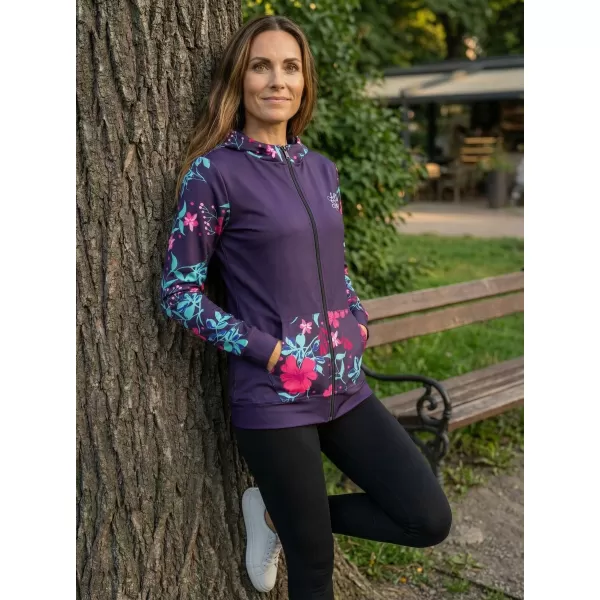  Dámska prémiová mikina na zips ALTISPORT VOJ/ALW063MI02 FUCHSIOVÁ 