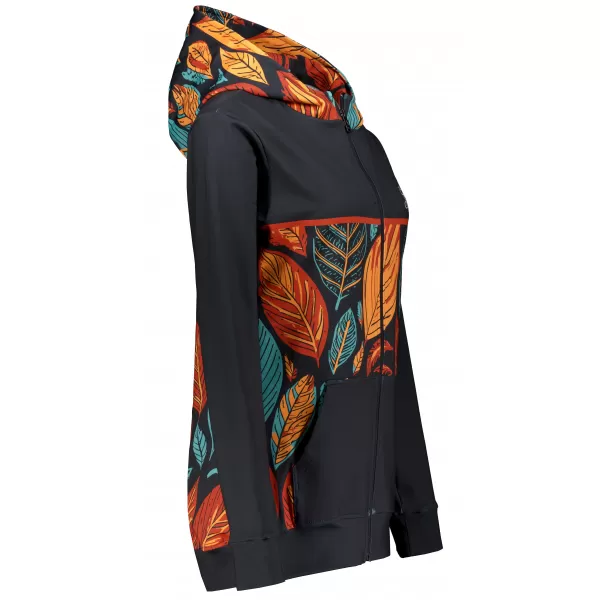  Dámska prémiová mikina na zips ALTISPORT VOJ/ALW061MI02 ORANŽOVÁ/MODRÁ 