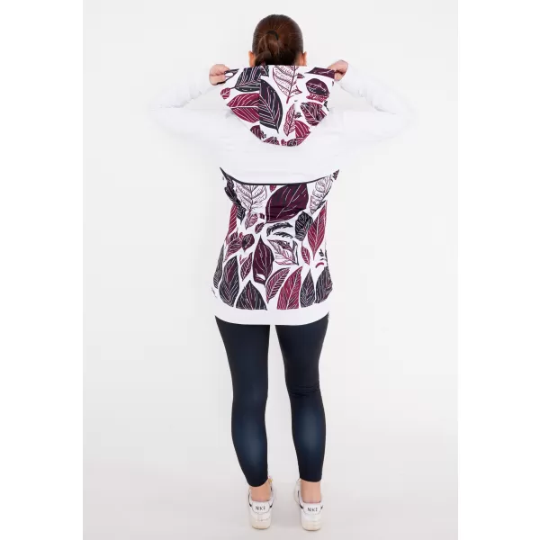  Dámska prémiová mikina na zips ALTISPORT VOJ/ALW061MI02 BIELA/BORDOVÁ 
