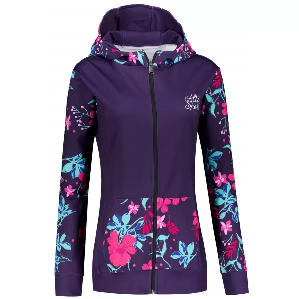  Dámska prémiová mikina na zips ALTISPORT VOJ/ALW063MI02 FUCHSIOVÁ 