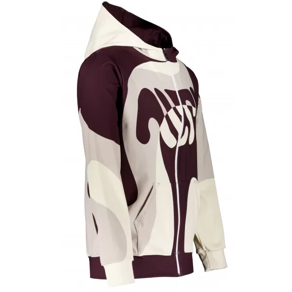  Pánska prémiová mikina na zips ALTISPORT VOJ/ALM056MI02 BÉŽOVÁ/ČERVENÁ 
