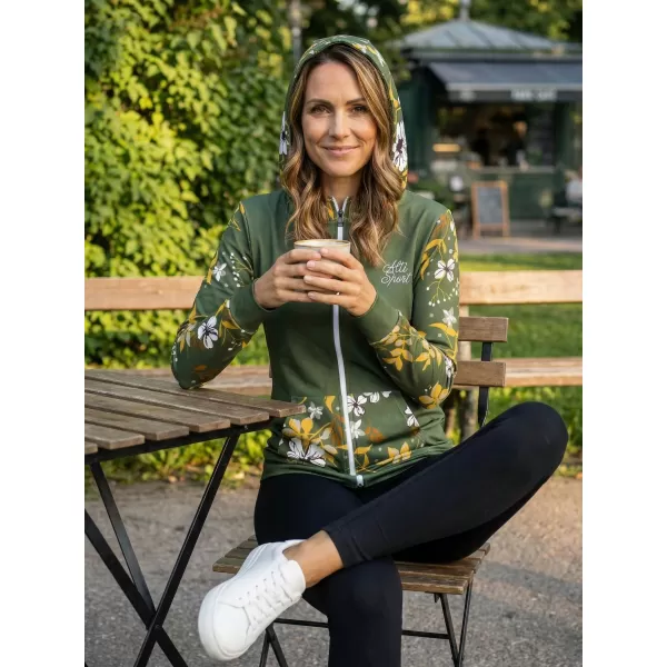  Dámska prémiová mikina na zips ALTISPORT VOJ/ALW063MI02 KAKI 