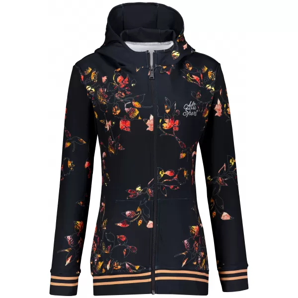  Dámska prémiová mikina na zips ALTISPORT VOJ/ALW024MI02 ČIERNA 