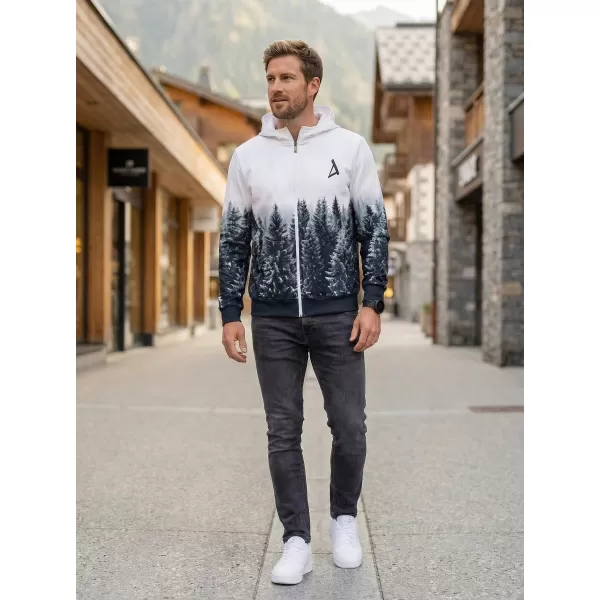  Pánska prémiová mikina na zips ALTISPORT VOJ/ALM058MI02 BIELA ŠEDÁ 