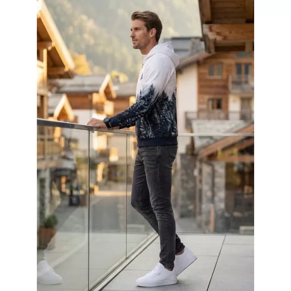  Pánska prémiová mikina na zips ALTISPORT VOJ/ALM058MI02 BIELA ŠEDÁ 